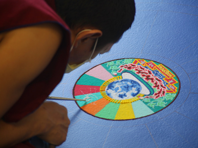 Buddhist monks return to Dayton to painstakingly create a large mandala of colored sand (see August 16-19, 2005).