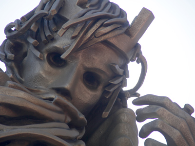 J. Seward Johnson`s sculpture `King Lear` up close.