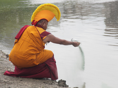 The mandala is a lesson in impermanence.  What happened to it will eventually happen to all of us.