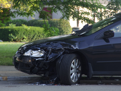 Never park near a corner.