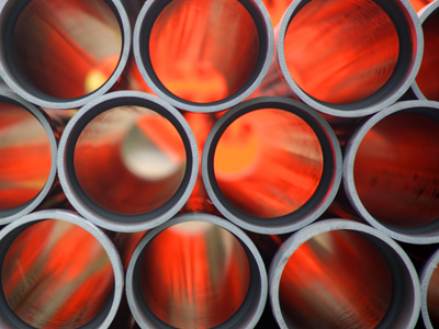 The orange sign on the other side of these pipes basically said, `You shouldn`t be here,` but I took the risk anyway.