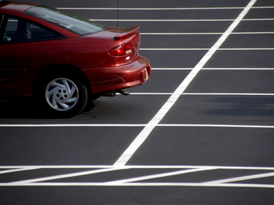 I just love my car on a nice, new parking lot.