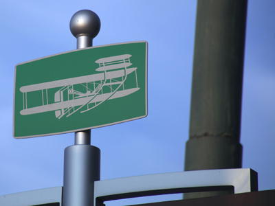 Wilbur and Orville continue to soar above Dayton.