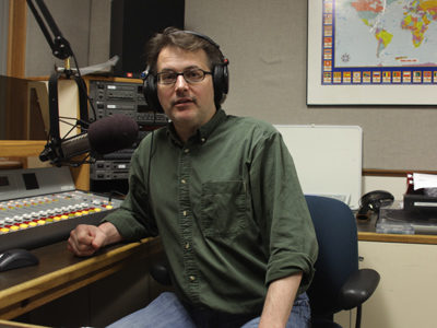 During an interview on the radio at a very early hour.