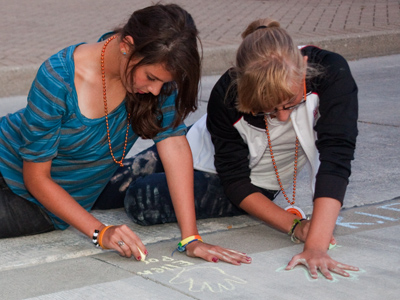 Just like the sidewalk at Grauman`s Chinese Theatre in Hollywood (well, at least until it rains).
