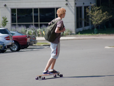 Late for class, get out of the way.