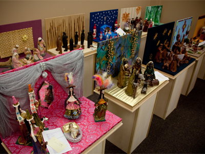 Nativity scenes from wall to wall.