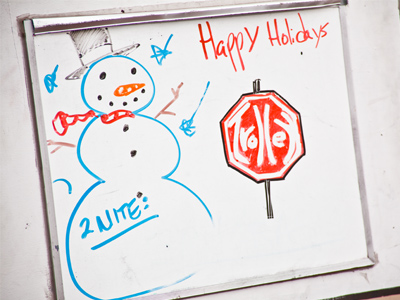 Despite forecasts to the contrary, this is the only snow we`ve seen.