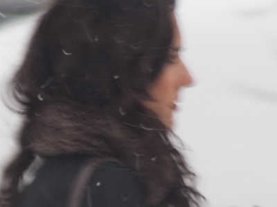 In a hurry in a flurry.