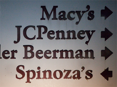 On my way to Spinoza`s, I seemed to be going the opposite direction that everyone else was going.