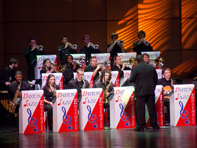 The University of Dayton jazz band can beat up your jazz band.