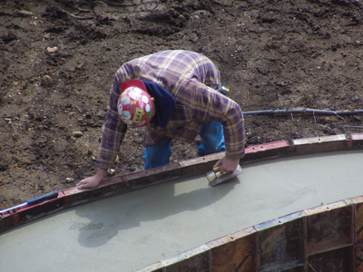 In years to come, this new sitting wall will be the site of countless conversations between college couples.