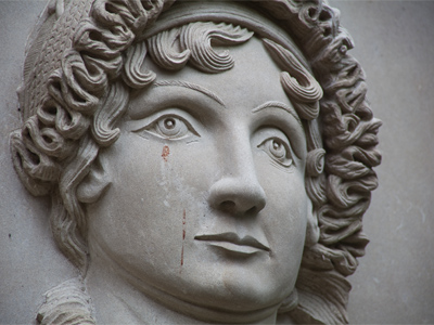 Jane Austen seems sad.  Don`t worry, Jane.  Everything will turn out happily in the last chapter.