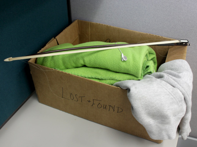 A violin bow in the lost and found?
