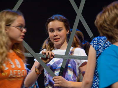 Rehearsing for tomorrow night`s concert.