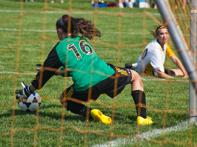 A ball went whizzing past my left ear, so the referee said, `Sir, you`re too close to the net.`  I think that`s impossible.