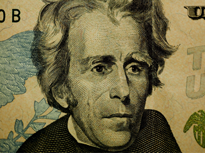Surely Andrew Jackson`s head wasn`t that enormous.  And his shoulders weren`t quite so crooked, I hope.