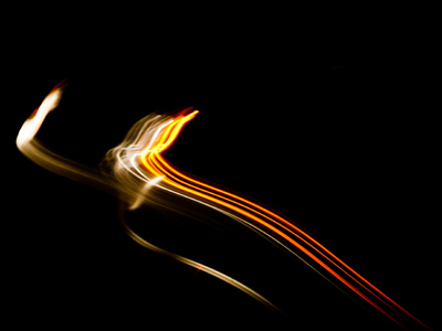 More lightning?  No, a car driving past.