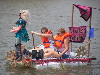 Lady Gaga took time out of her busy schedule of being scandalous to serve as the mascot for this boat.