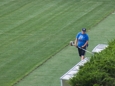 The first soccer game of the season will be played here in less than 24 hours, and the field has no white lines on it.
