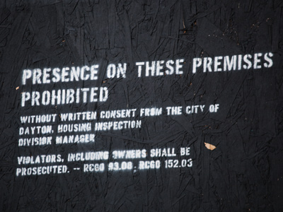 The unappealing face of my neighborhood.