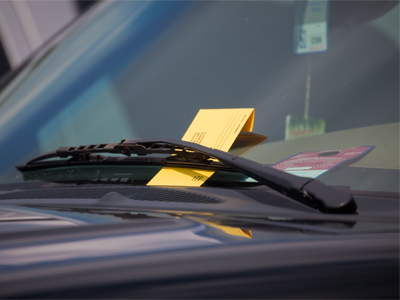 Normally I have a bit of sympathy when I see someone has been ticketed on campus, but this person parked a big SUV in a spot that wasn`t even a spot so it was deserved.