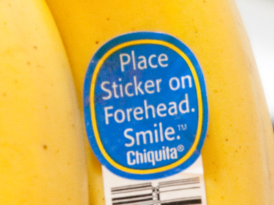 I`d smile more if I put the sticker on someone else`s forehead.