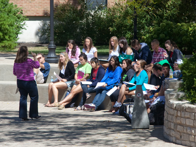 `Oh please, can we have class outside today?  We promise to pay atten -- hey, look at that guy!`