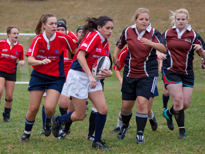 She knew she`d get clobbered, but she ran bravely on.