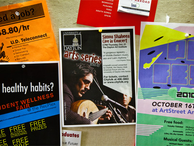 So many posters competing for attention, but somehow this one is the most appealing (see February 14, 2008).