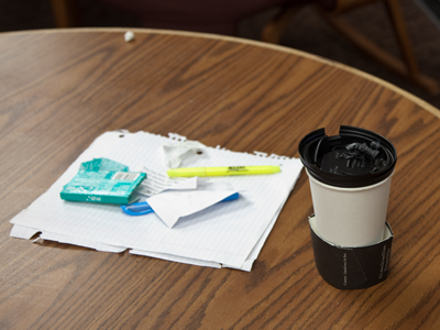 It`s final exam week, and students tend to fail the clean-up-after-yourself test.