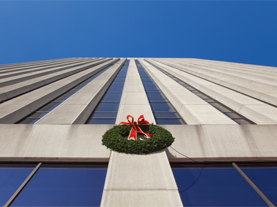 It`s Christmastime in the city.