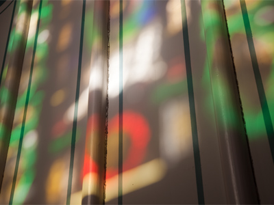 All right, who colored on the wall?