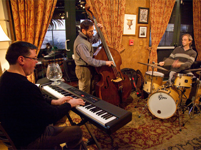 The John Taylor Trio has occupied this corner of Brio Tuscan Grill every Monday night for the past three years.