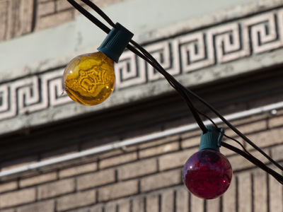 A regular pattern undergoes random distortion.