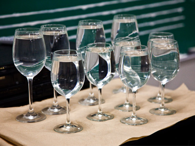 Don`t drink them!  They`re carefully tuned musical instruments.