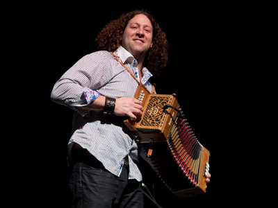 Another in my lifelong series of accordionist photos (see September 18, 2008).