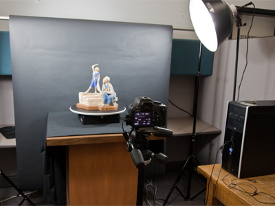 Taking a photograph of a photograph being taken.