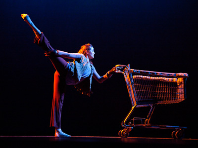 She was in line in front of me at Kroger, and kept kicking me in the head.