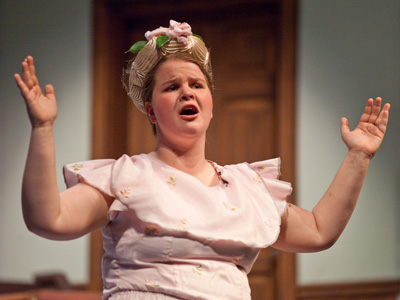 When all of the actors are college students, it`s hard to tell which ones are supposed to be old.