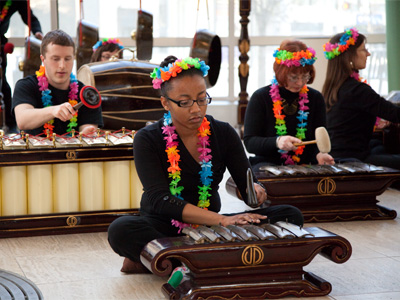 The sound of a gamelan is hard to describe in words.