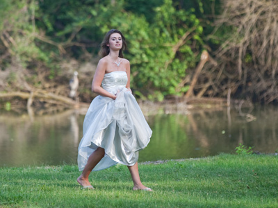 This was a troublesome shoot:  we were separated by a lagoon and had to walk a long way to get into position.