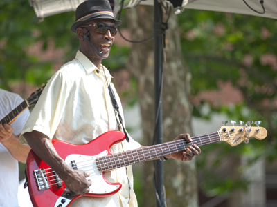 It was a hot day to play the blues.