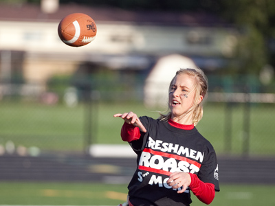 The star of the game was this freshman who was the backbone of BOTH the offensive and defensive squads.