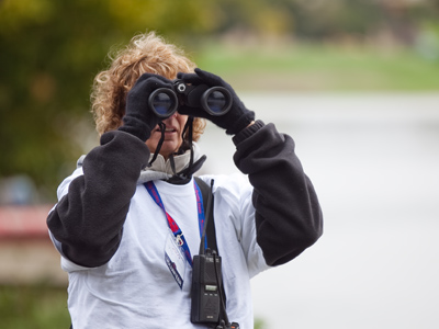 Waiting for her ship to come in.