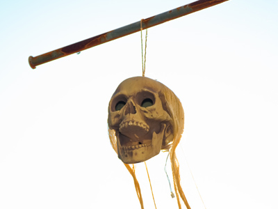 Someone`s planning ahead for Halloween (a head, HA!).