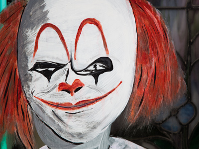 Do not accept candy from this clown.