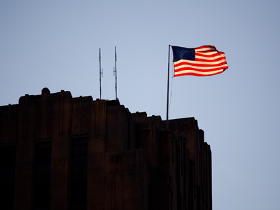 Earlier in the day, I had sung a song about this flag, accompanied by an orchestra and about 2,000 people.