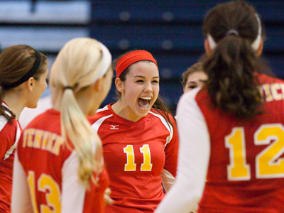 Volleyball doesn`t have cheerleaders.  They aren`t needed.