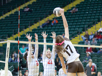 In volleyball, this is called a kill.  Today, No. 17 had 17 kills.